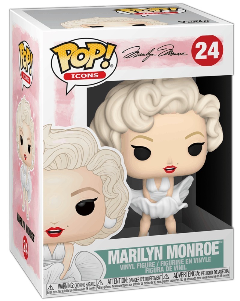 PREORDER! Funko POP Icons - Marilyn Monroe (White Dress), caixa