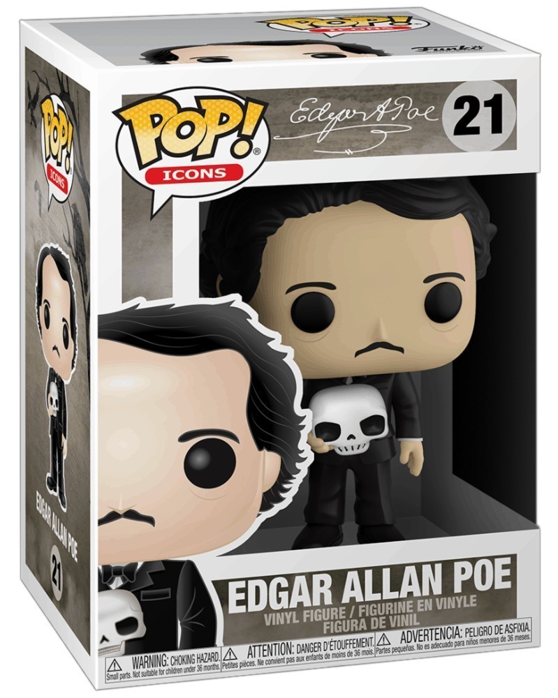 PREORDER! Funko POP Icons - Edgar Allan Poe (with Skull), caixa PREORDER! Funko POP Icons - Edgar Allan Poe (with Skull), caixa