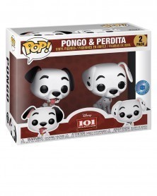 Funko POP Disney - 101 Dalmatians - Pongo & Perdita (2-Pack), caixa