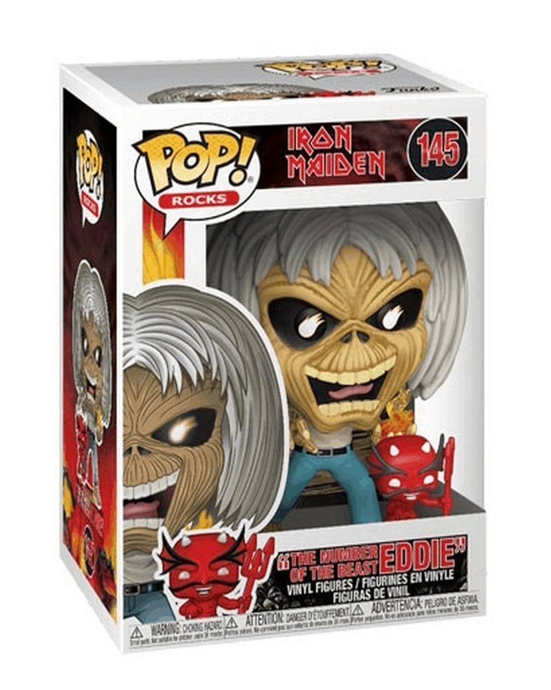 Funko POP Rocks - Iron Maiden - Number of The Beast (Eddie), caixa Funko POP Rocks - Iron Maiden - Number of The Beast (Eddie), caixa