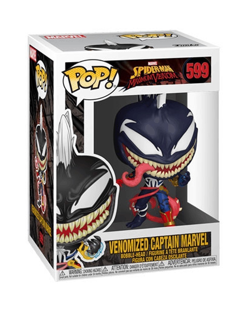 Funko POP Marvel - Maximum Venom - Venomized Captain Marvel, caixa