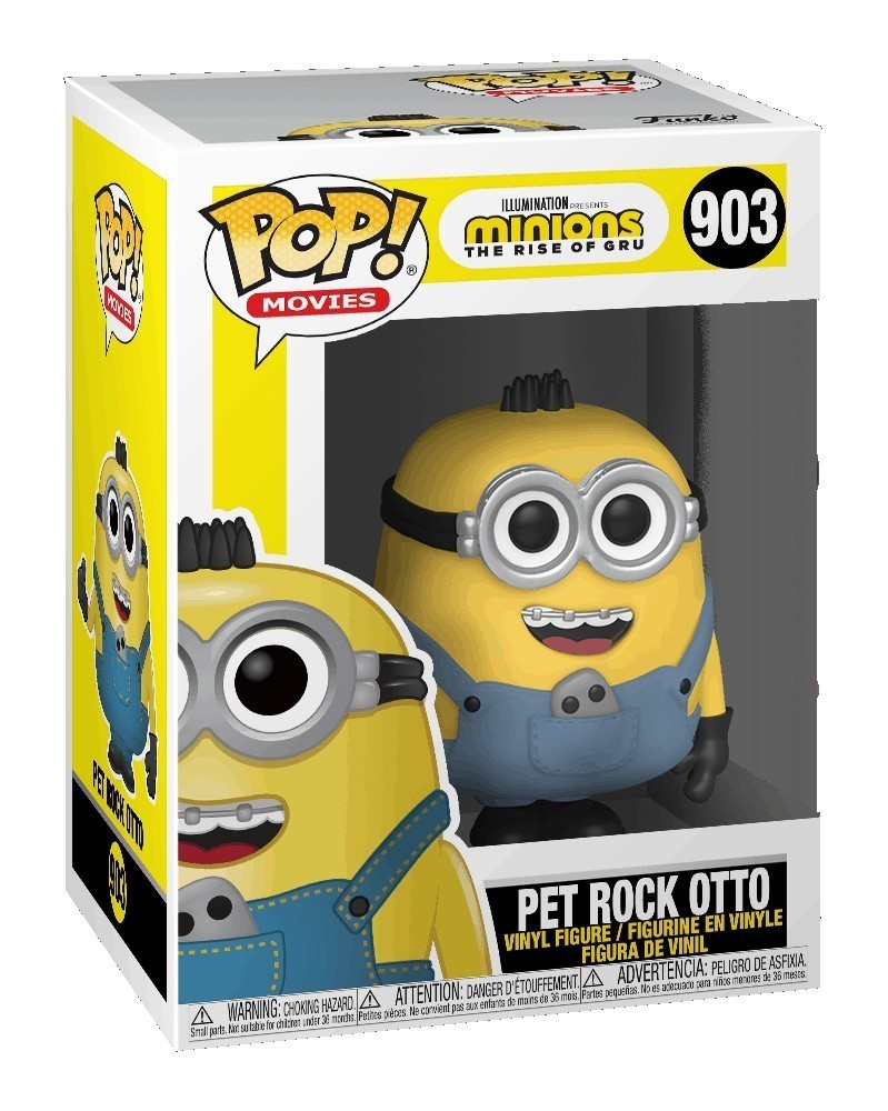 PREORDER! Funko POP Movies - Minions: The Rise of Gru - Pet Rock Otto, caixa