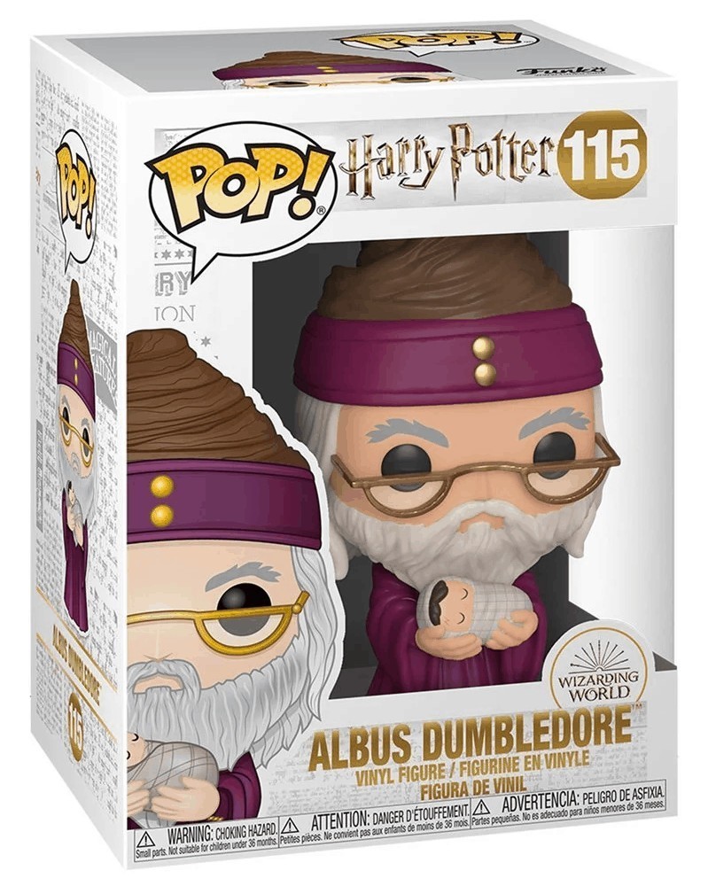 Funko POP Harry Potter - Albus Dumbledore with Baby Harry, caixa