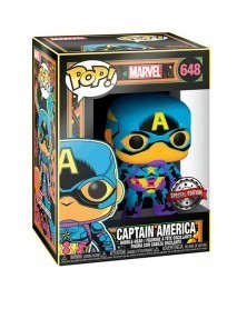 PREORDER! Funko POP Marvel - Captain America (Black Light), caixa