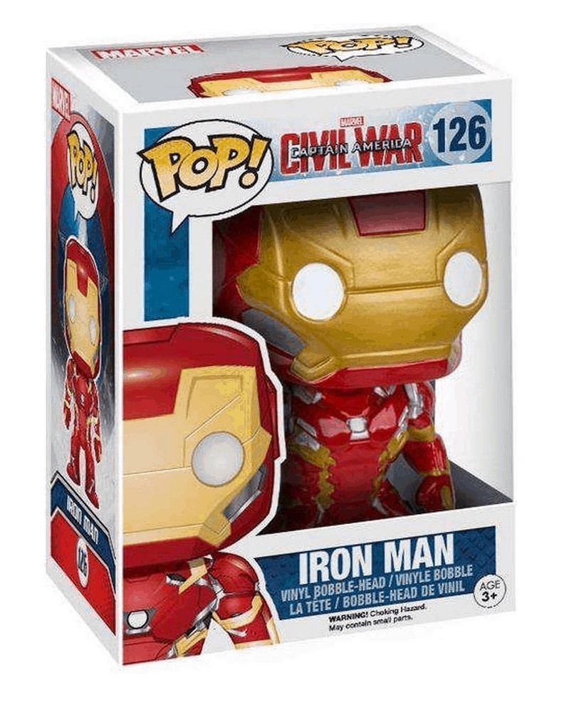 Funko POP Marvel - Captain America: Civil War - Iron Man, caixa