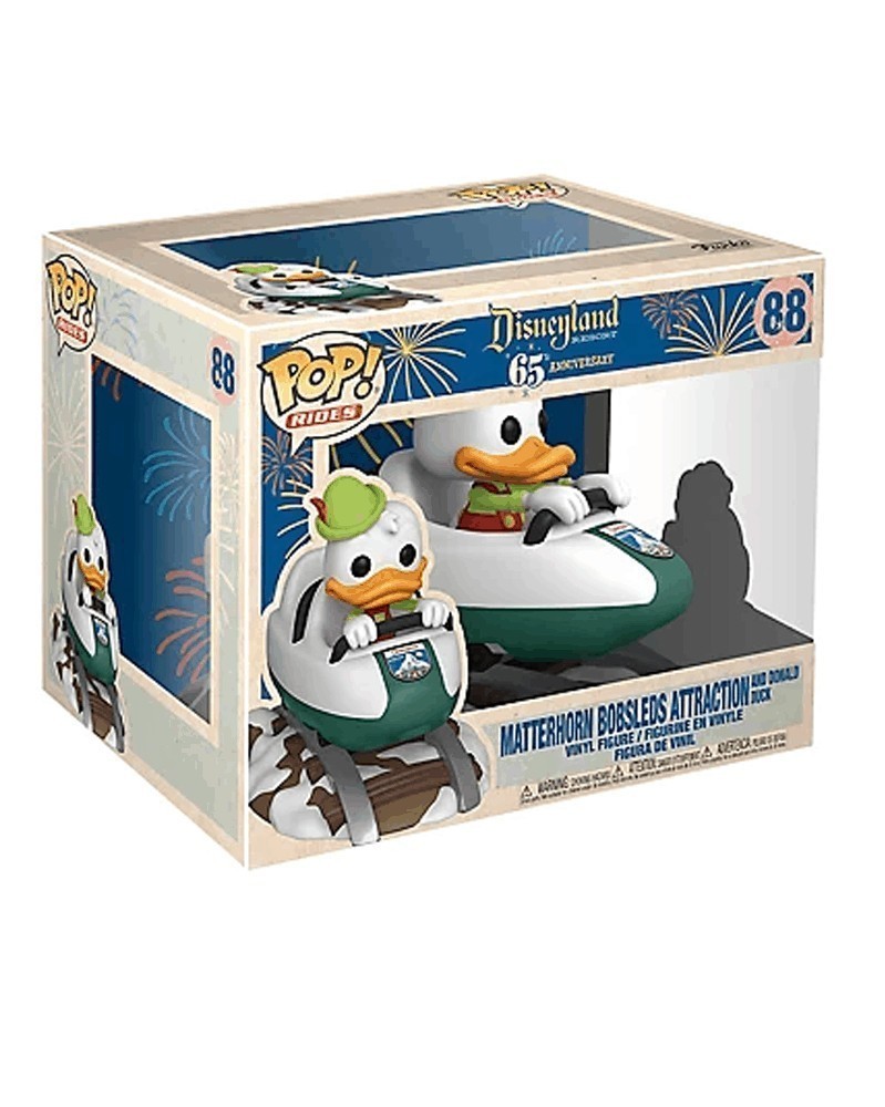 POP Disneyland 65th Anniv - Donald Duck w/Matterhorn Bobsleds Attraction, caixa