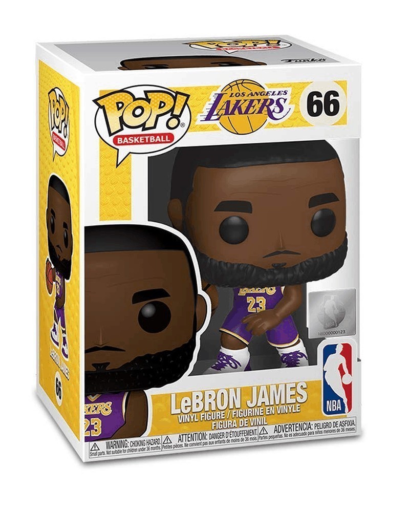 Funko POP Basketball - LA Lakers - LeBron James (Purple 66), caixa