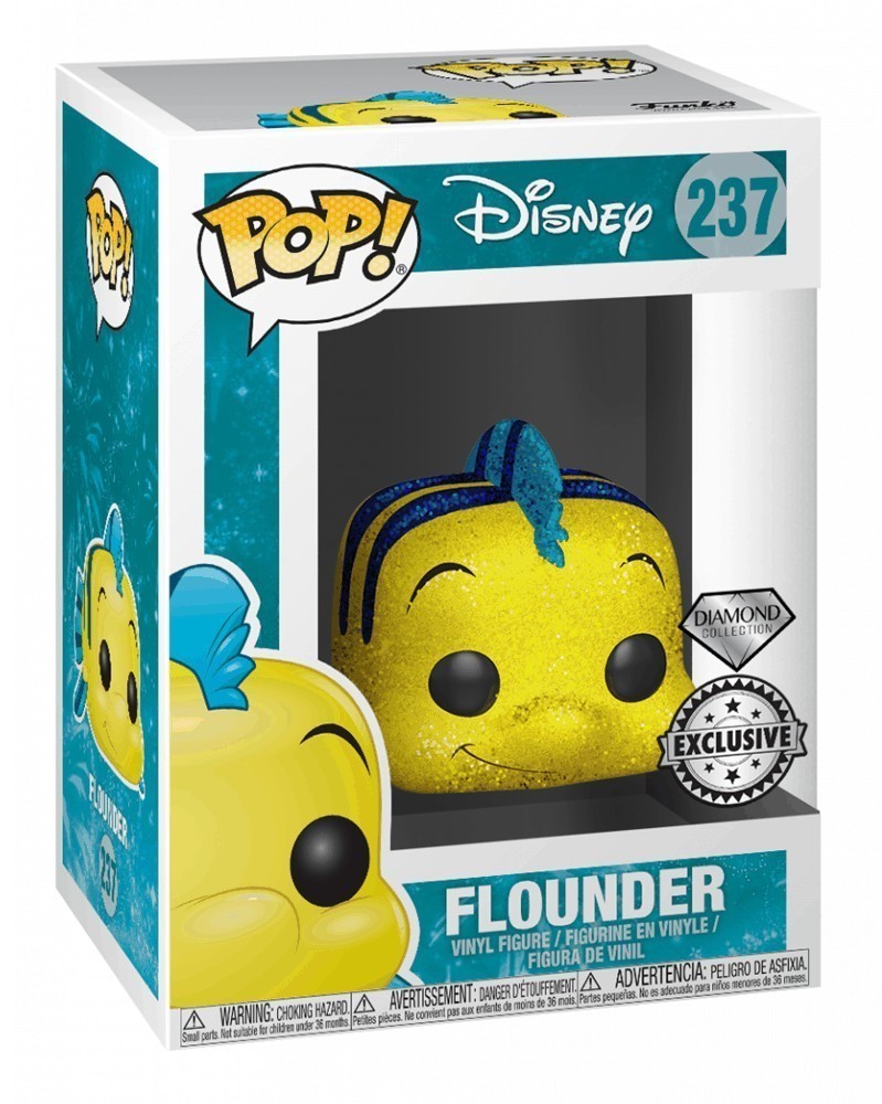 Funko POP Disney - Flounder (Diamond Glitter Collection), caixa