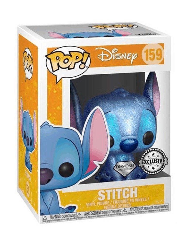 Funko POP Disney - Stitch Seated (Diamond Glitter Collection), caixa