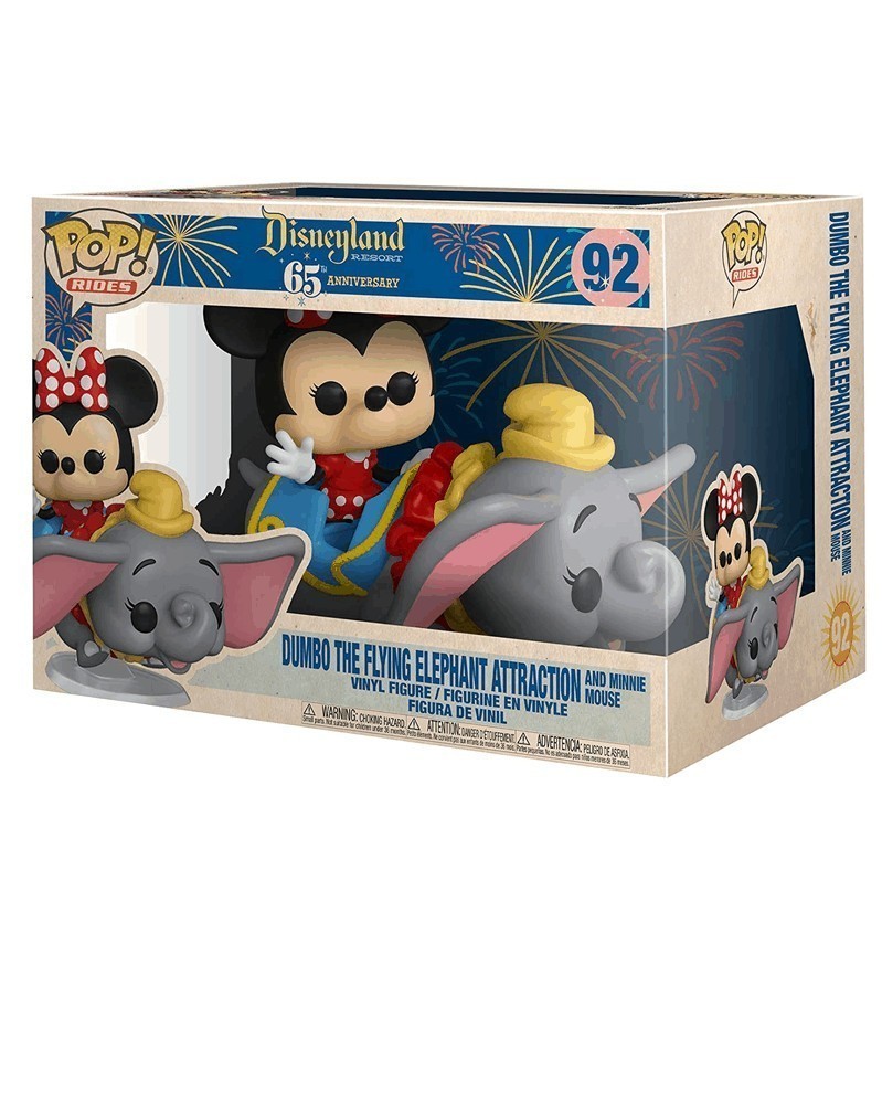 POP Disneyland 65th Anniversary - Dumbo The Flying Elephant & Minnie, caixa