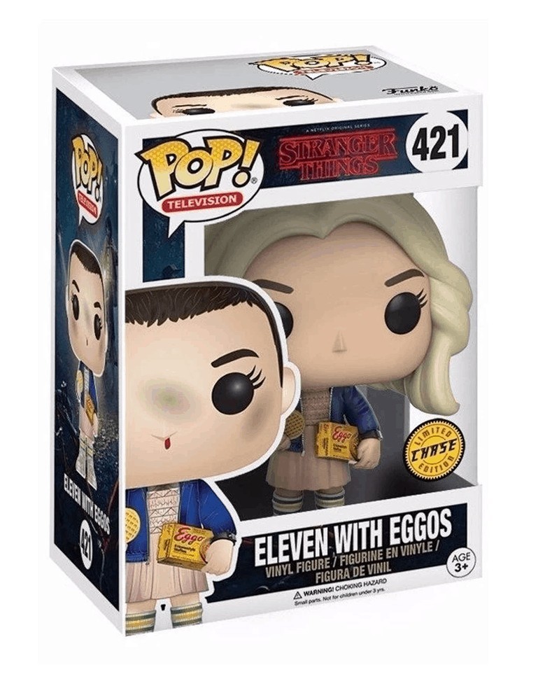 Funko POP TV - Stranger Things - Eleven with Eggos (CHASE!), caixa