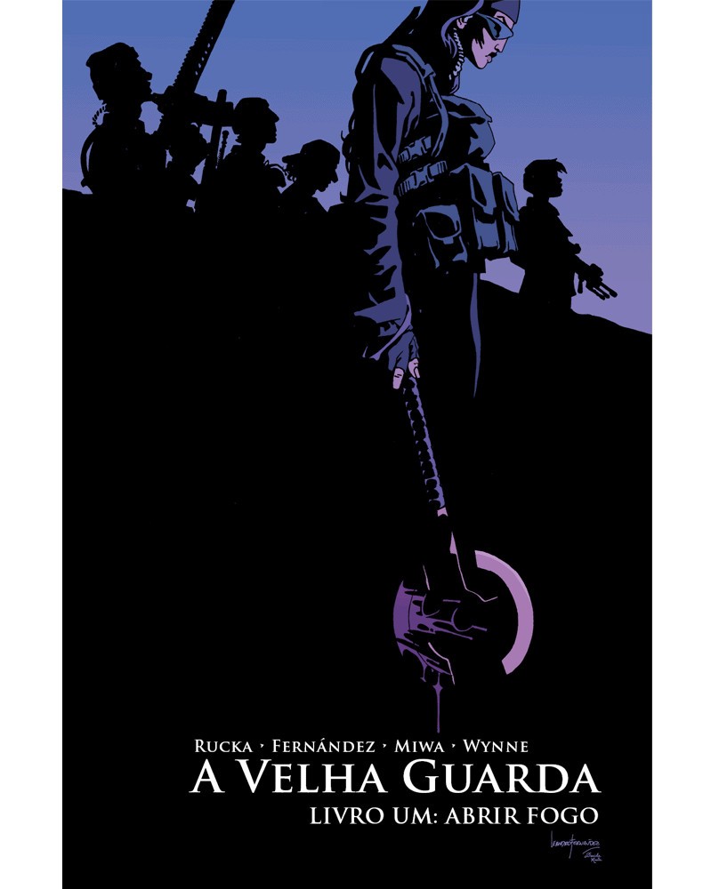 Old Guard - A Velha Guarda Vol.1, de Greg Rucka  (Ed.Portuguesa, capa dura), capa