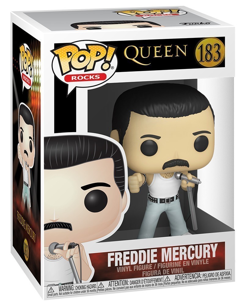 PREORDER! Funko POP Rocks - Queen - Freddie Mercury (Radio Gaga), caixa