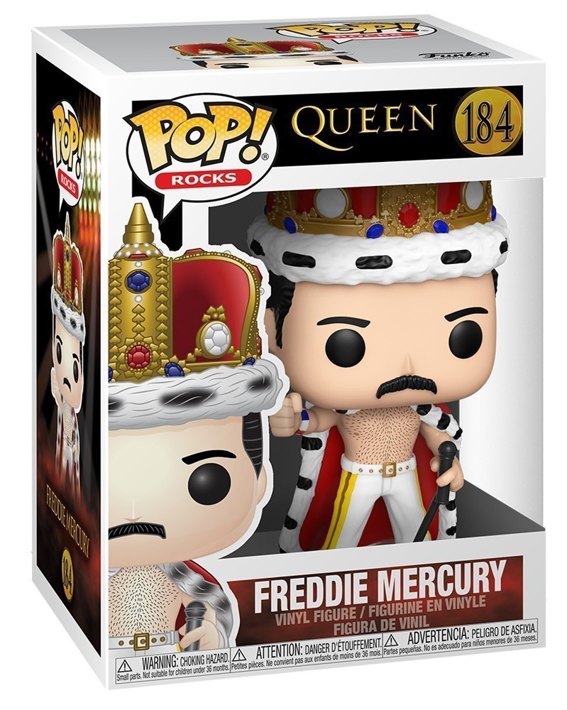 PREORDER! Funko POP Rocks - Queen - King Freddie Mercury, caixa