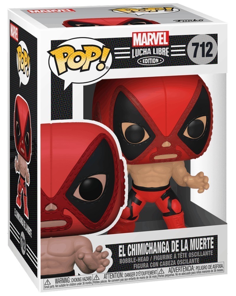 POP Marvel - Lucha Libre - Deadpool El Chimichanga de La Muerte, caixa