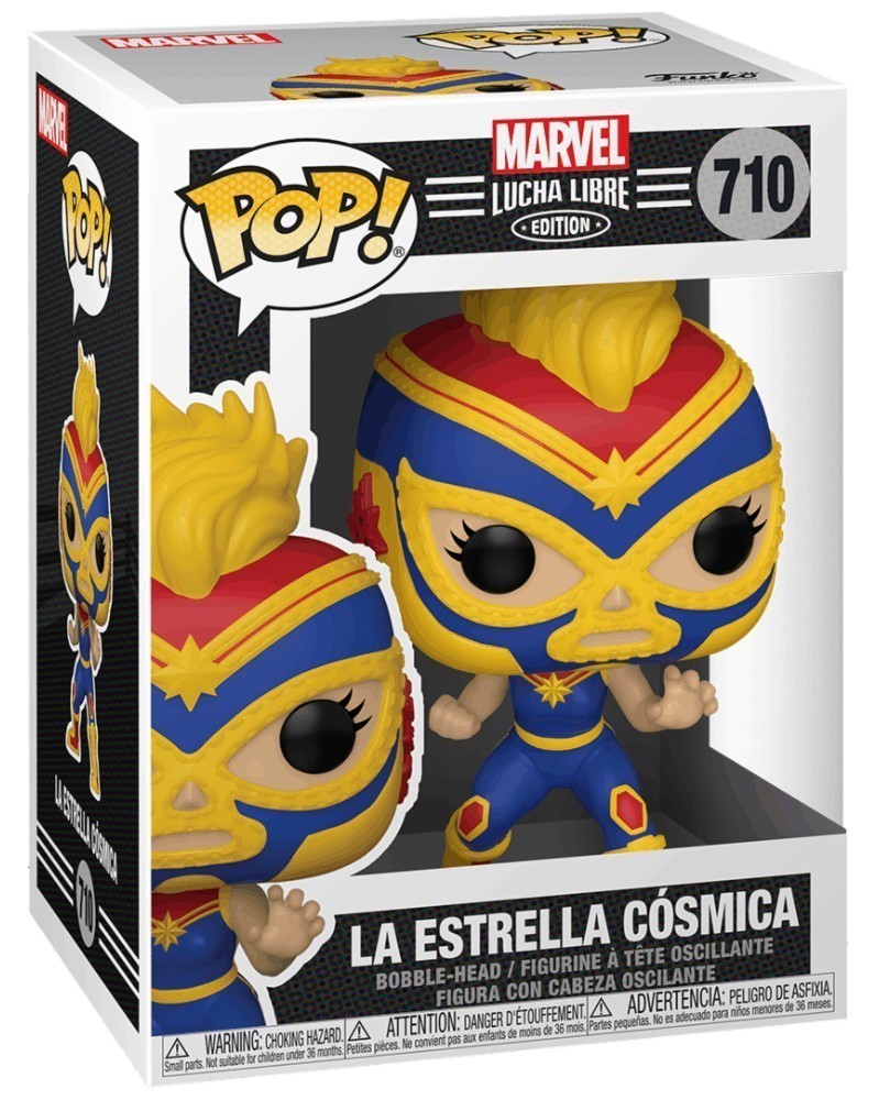 POP Marvel - Lucha Libre - Captain Marvel La Estrella Cósmica, caixa