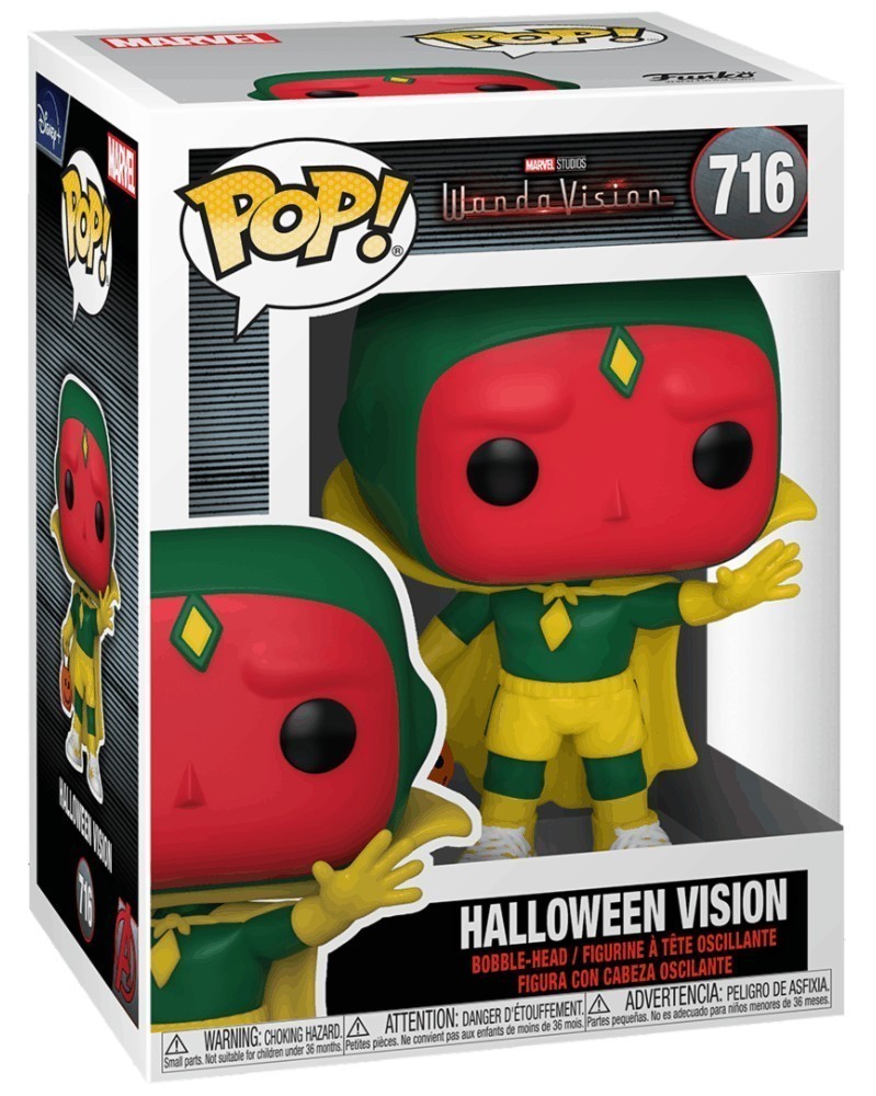Funko POP Marvel Studios - WandaVision - Halloween Vision, caixa