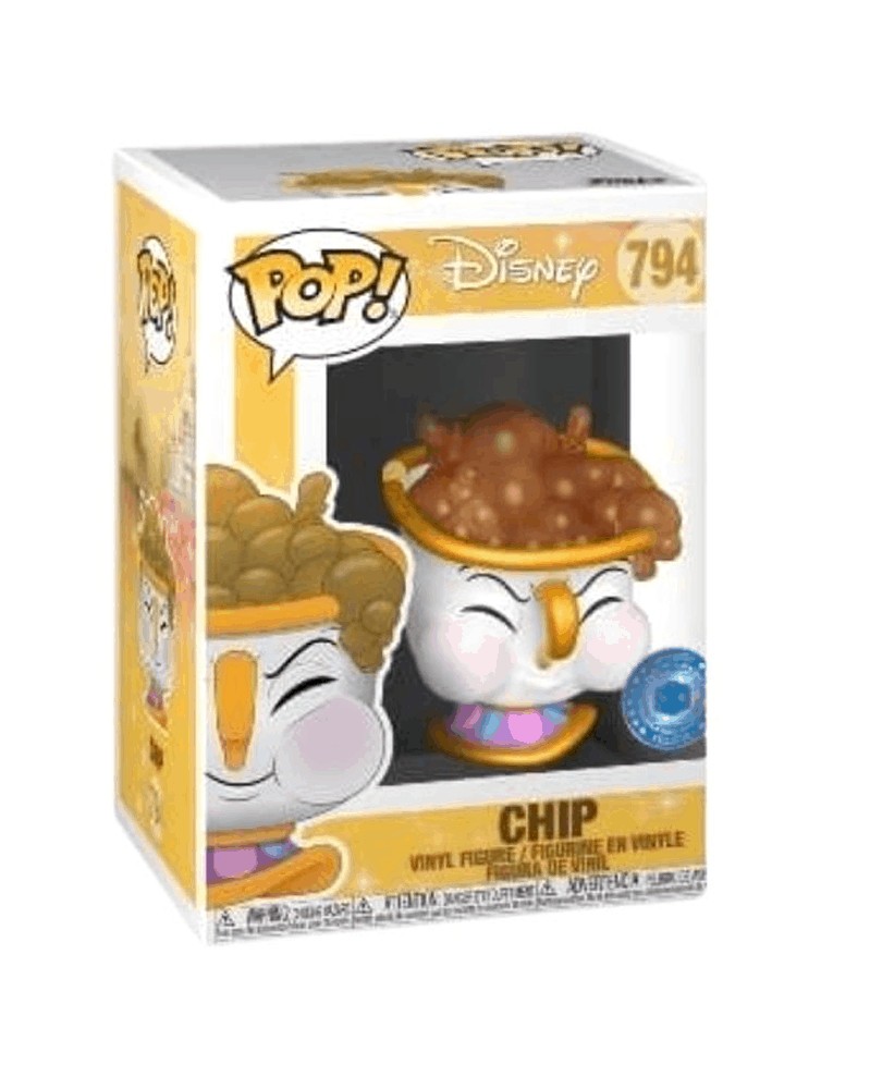 Funko POP Disney - Beauty and The Beast - Chip (with Bubbles), caixa