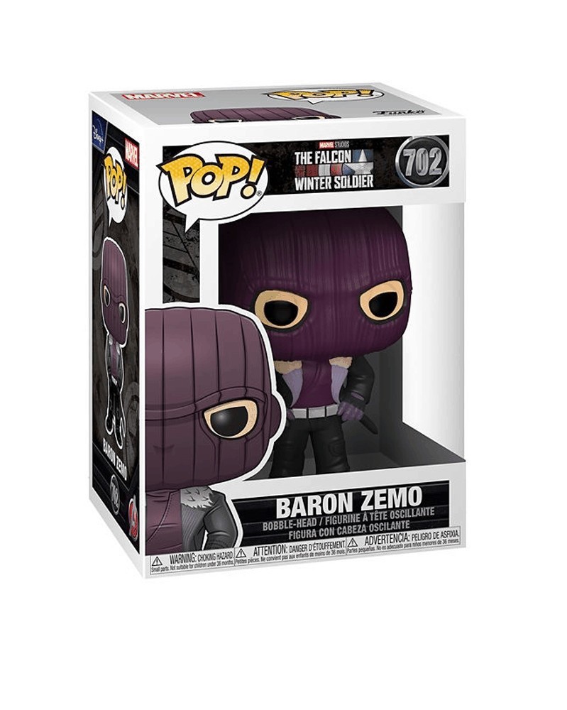 Funko POP Marvel - The Falcon & The Winter Soldier - Baron Zemo, caixa Funko POP Marvel - The Falcon & The Winter Soldier - Baron Zemo, caixa