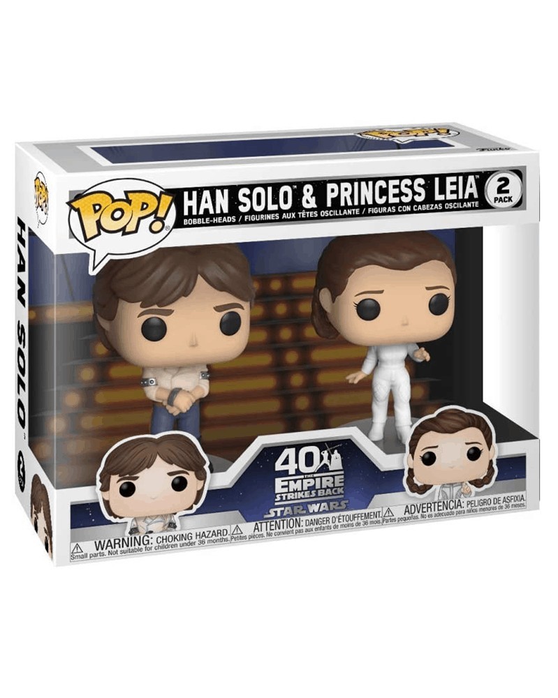 Funko POP Star Wars - Empire Strikes Back - Han Solo & Princess Leia caixa