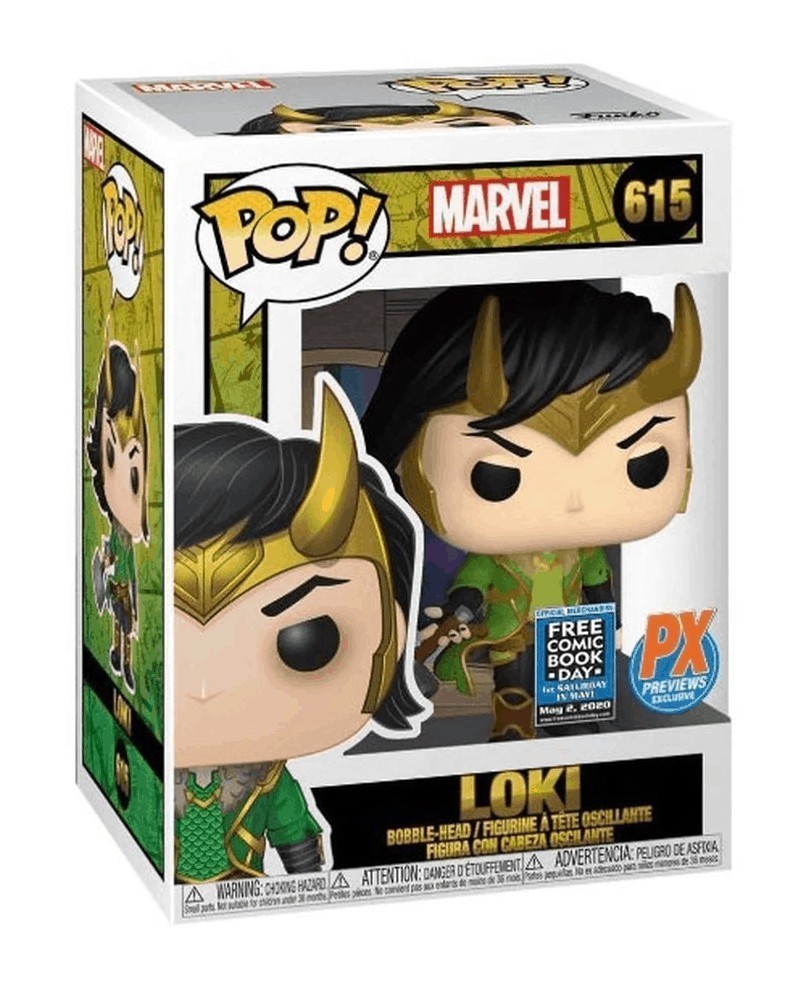 Funko POP Marvel - Loki (Free Comic Book Day 2020 Previews Exclusive) caixa