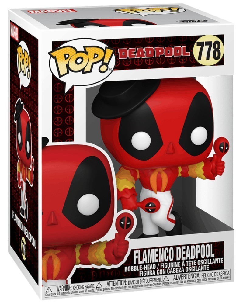 PREORDER! Funko POP Marvel - Deadpool 30th - Flamenco Deadpool caixa