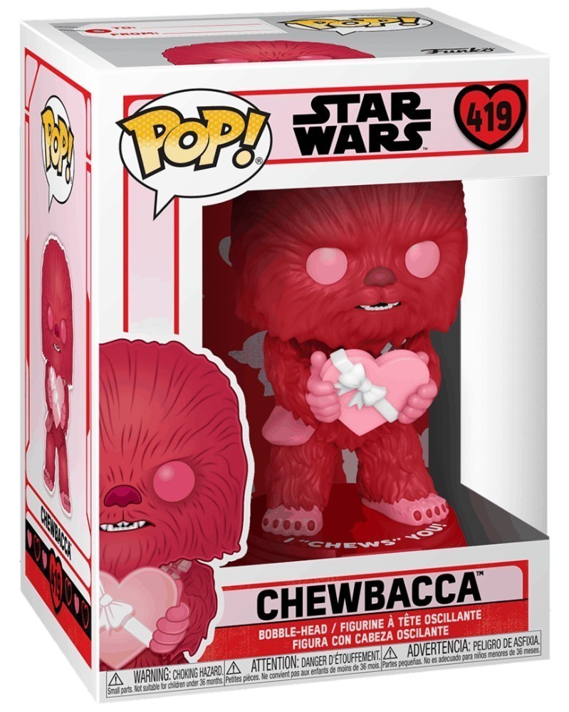 Funko POP Star Wars - Chewbacca (Valentine's Day) caixa
