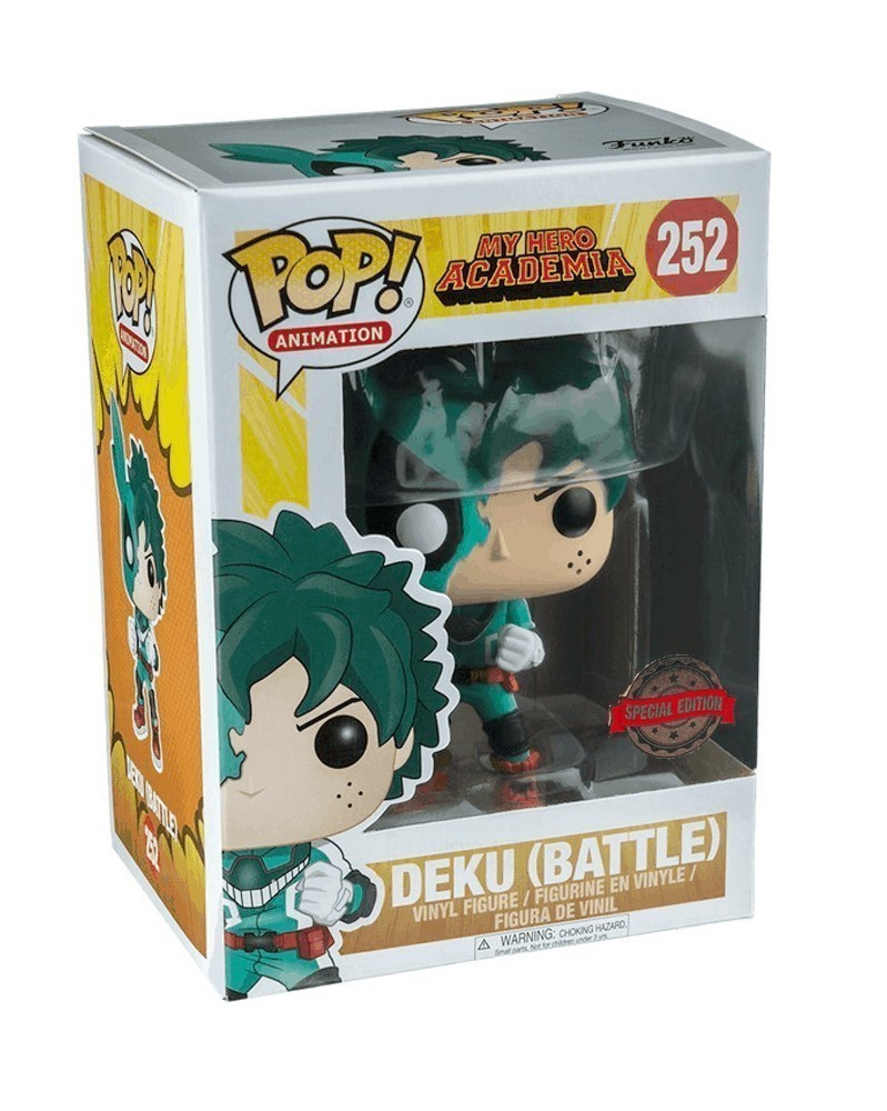 Funko POP Anime - My Hero Academia - Deku (Battle Damaged) caixa Funko POP Anime - My Hero Academia - Deku (Battle Damaged) caixa