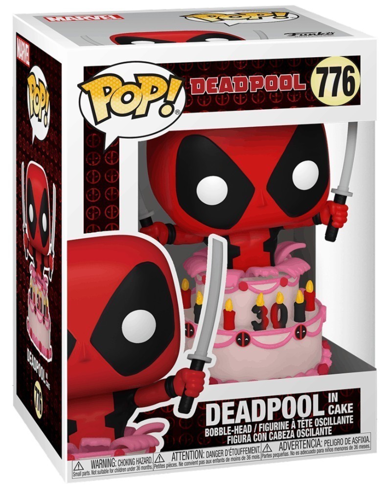 Funko POP Marvel - Deadpool 30th - Deadpool in Cake caixa