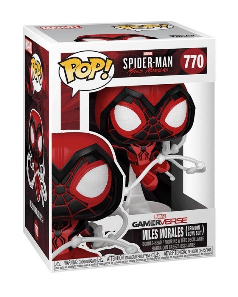 Funko POP Marvel - Spider-Man - Miles Morales (Crimson Cowl Suit) caixa