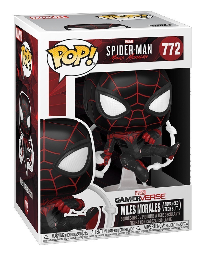 Funko POP Marvel - Spider-Man - Miles Morales (Advanced Tech Suit) caixa
