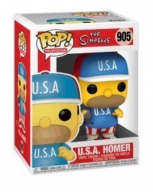 Funko POP TV - The Simpsons - USA Homer caixa