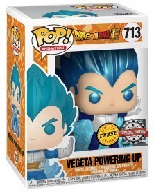 Funko POP Anime - Dragonball Super - Vegeta Powering Up (Metallic CHASE) caixa