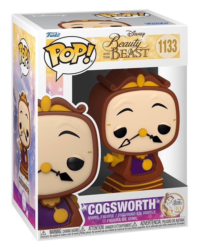 PREORDER! POP Disney - Beauty and The Beast 30th Anniversary - Cogsworth (1133) caixa