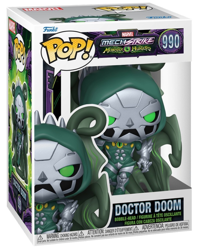 PREORDER! POP Marvel Mech Strike Monsters Hunters - Doctor Doom caixa