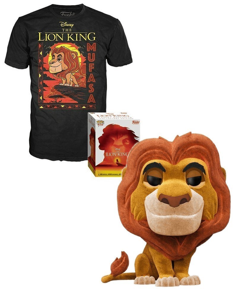 Funko POP Tee - Disney - The Lion King - Mufasa (Flocked)