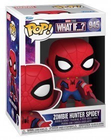 Funko POP Marvel Studios - What If...? - Zombie Hunter Spider-Man caixa