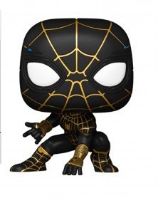POP Marvel - Spider-Man: No Way Home - Super Sized Jumbo Spider-Man (Black & Gold Suit) 25cm