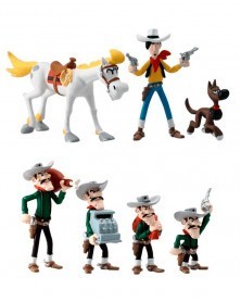 Figuras Lucky Luke - Pack com 7 figuras (4 a 10 cm)