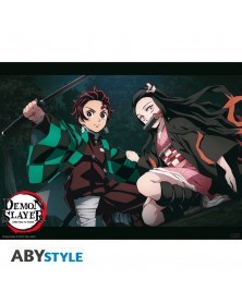 Poster Demon Slayer - Tanjiro & Nezuko Fight Position