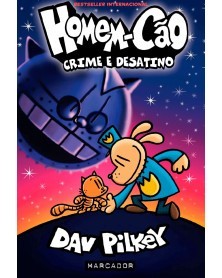 Homem-Cão Vol.09: Crime e Desatino, de Dav Pilkey (Ed.Portuguesa)