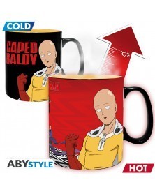 Caneca Heat Change One-Punch Man - Caped Baldy and Hero Hunter