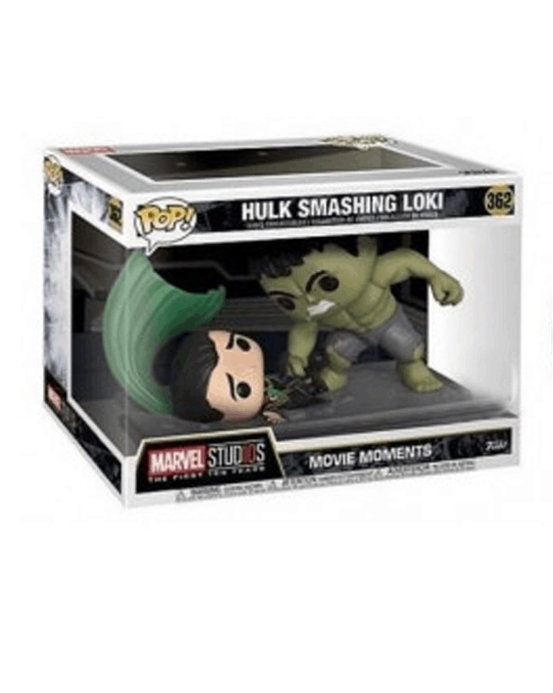 Funko POP Marvel - Movie Moments - Hulk Smashing Loki, caixa Funko POP Marvel - Movie Moments - Hulk Smashing Loki, caixa