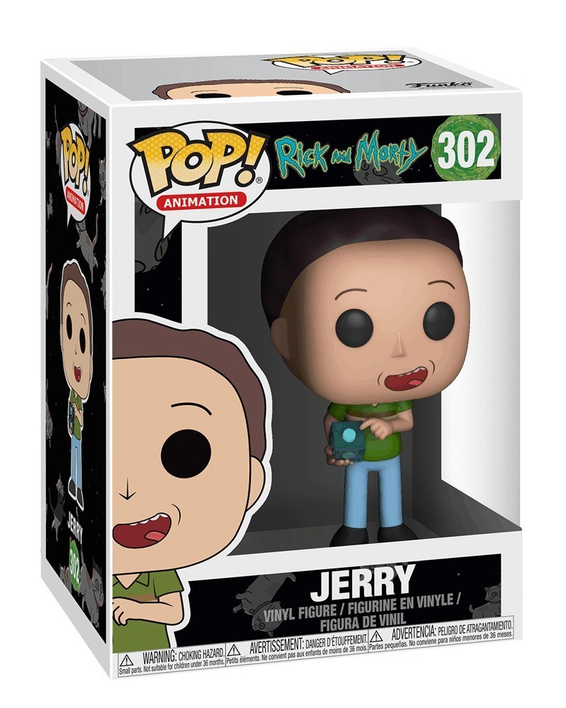 Funko POP Animation - Rick and Morty - Jerry, caixa