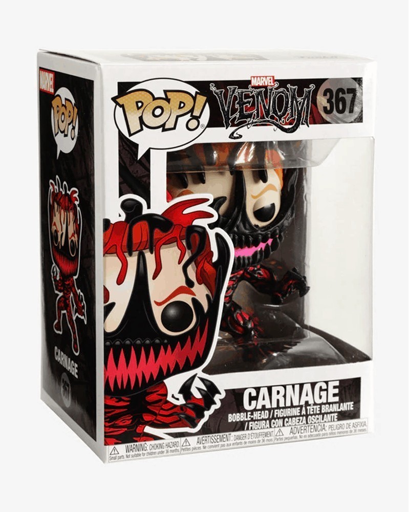 Funko POP Marvel - Carnage (Cletus Kasady), caixa Funko POP Marvel - Carnage (Cletus Kasady), caixa