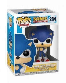 Funko POP Games - Sonic The Hedgehog - Sonic with Emerald, caixa